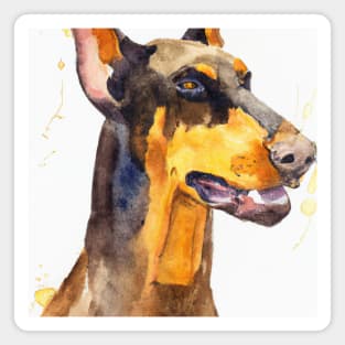 Doberman Pinscher Watercolor - Gift For Dog Lovers Magnet